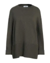 Gran Sasso Woman Sweater Military Green Size 8 Virgin Wool, Viscose, Cashmere In Black