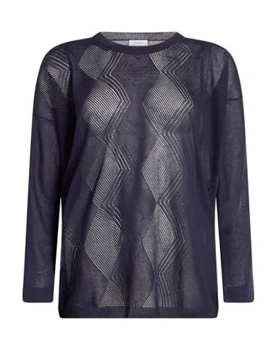 Gran Sasso Woman Sweater Navy Size 10 Viscose, Polyester
