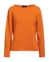 Gran Sasso Woman Sweater Orange Size 12 Cashmere