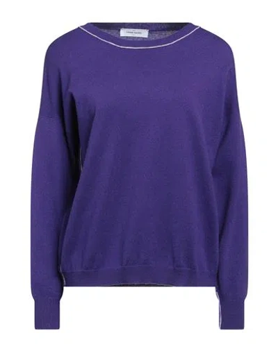 Gran Sasso Woman Sweater Purple Size 10 Virgin Wool, Viscose, Cashmere
