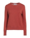 Gran Sasso Woman Sweater Rust Size 8 Virgin Wool In Red