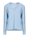 Gran Sasso Woman Sweater Sky Blue Size 10 Virgin Wool, Viscose, Cashmere