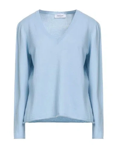 Gran Sasso Woman Sweater Sky Blue Size 10 Virgin Wool, Viscose, Cashmere