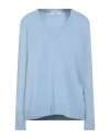 Gran Sasso Woman Sweater Sky Blue Size 12 Virgin Wool, Viscose, Cashmere