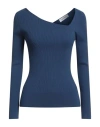 Gran Sasso Woman Sweater Slate Blue Size 10 Viscose, Polyester In Blue