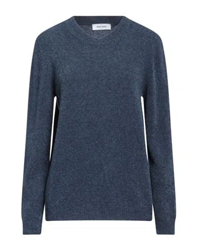 Gran Sasso Woman Sweater Slate Blue Size 8 Virgin Wool, Polyamide