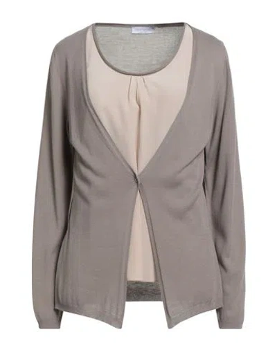 Gran Sasso Woman Sweater Taupe Size 16 Viscose, Acrylic, Silk In Gray