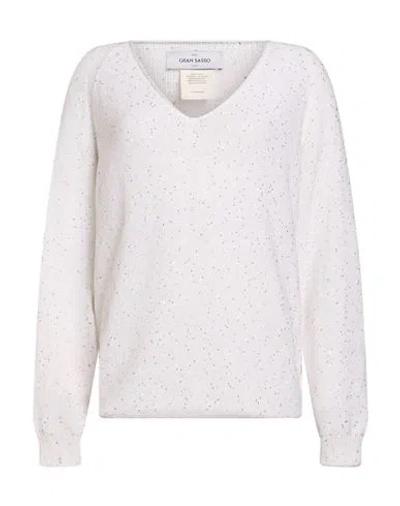 Gran Sasso Woman Sweater White Size 10 Cotton, Polyester