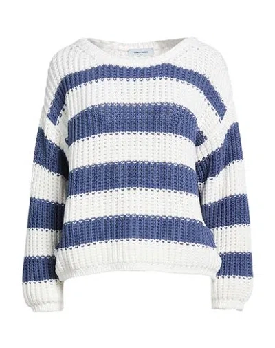 Gran Sasso Woman Sweater White Size 4 Cotton, Polyamide In Blue