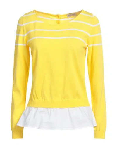 Gran Sasso Woman Sweater Yellow Size 8 Cotton