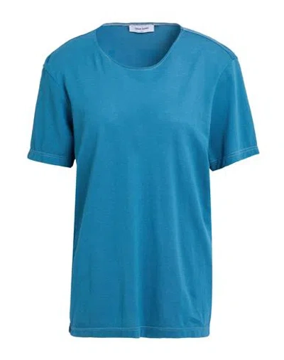 Gran Sasso Woman T-shirt Azure Size 12 Cotton In Blue