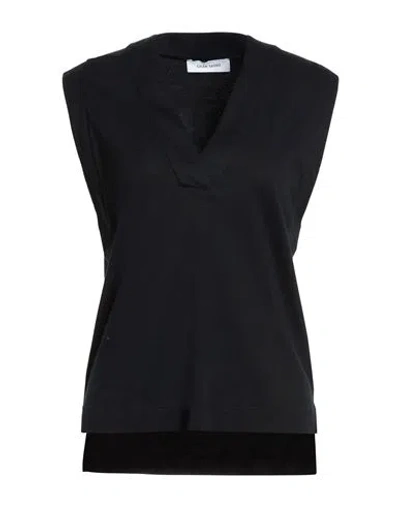 Gran Sasso Woman T-shirt Black Size 4 Cotton