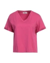 Gran Sasso Woman T-shirt Fuchsia Size 10 Cotton In Pink