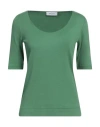 Gran Sasso Woman T-shirt Green Size 6 Cotton, Elastane