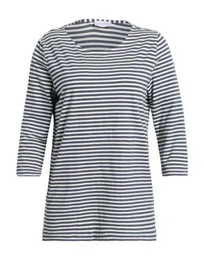 Gran Sasso Woman T-shirt Navy Size 14 Cotton In Blue