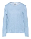 Gran Sasso Woman T-shirt Sky Blue Size 12 Linen