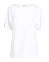 Gran Sasso Woman T-shirt White Size 16 Cotton, Silk, Elastane