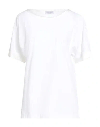 Gran Sasso Woman T-shirt White Size 16 Cotton, Silk, Elastane