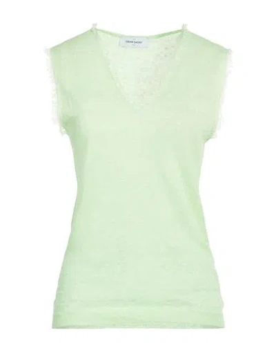 Gran Sasso Woman Top Light Green Size 6 Linen