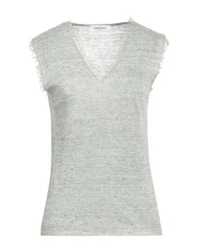 Gran Sasso Woman Top Military Green Size 8 Linen