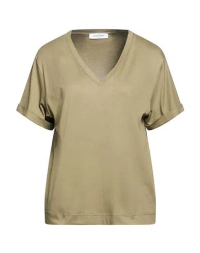 Gran Sasso Woman T-shirt Military Green Size 8 Cotton
