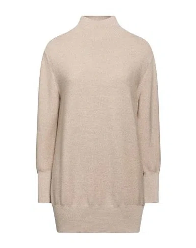 Gran Sasso Woman Turtleneck Beige Size 6 Virgin Wool In Neutral