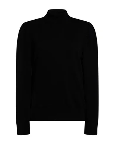 Gran Sasso Woman Turtleneck Black Size 10 Wool, Viscose, Cashmere