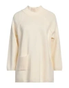 Gran Sasso Woman Turtleneck Cream Size 10 Virgin Wool
