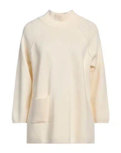 Gran Sasso Woman Turtleneck Cream Size 10 Virgin Wool