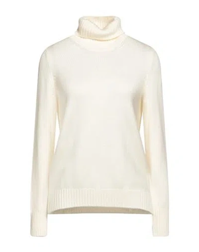 Gran Sasso Woman Turtleneck Cream Size 10 Virgin Wool In White