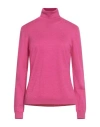 Gran Sasso Woman Turtleneck Fuchsia Size 14 Virgin Wool