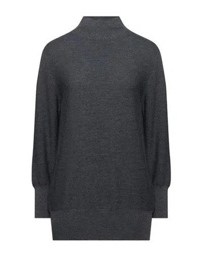 Gran Sasso Woman Turtleneck Grey Size 4 Virgin Wool In Gray