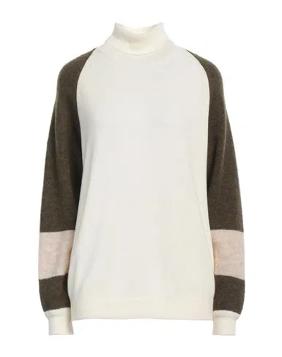 Gran Sasso Woman Turtleneck Ivory Size 10 Virgin Wool, Alpaca Wool, Polyamide In White