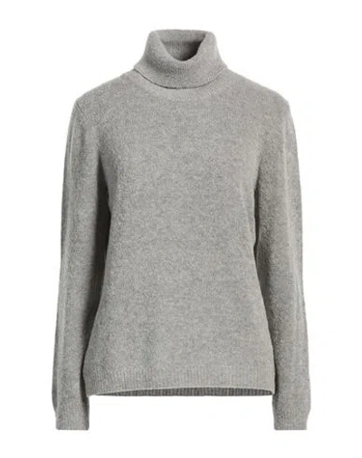 Gran Sasso Woman Turtleneck Light Grey Size 10 Virgin Wool, Polyamide In Gray