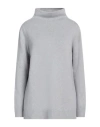 Gran Sasso Woman Turtleneck Light Grey Size 12 Virgin Wool, Viscose, Cashmere