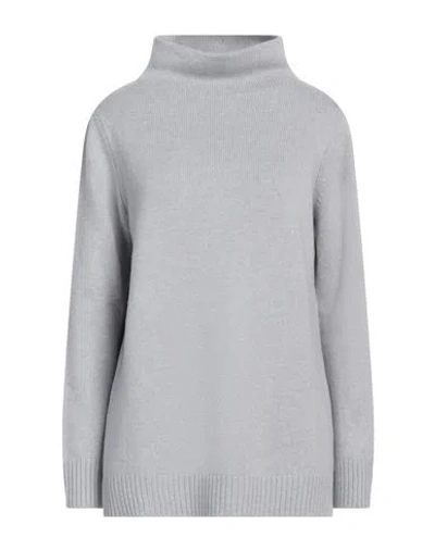 Gran Sasso Woman Turtleneck Light Grey Size 12 Virgin Wool, Viscose, Cashmere