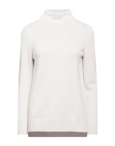 Gran Sasso Woman Turtleneck Light Grey Size 2 Wool, Viscose, Cashmere In White