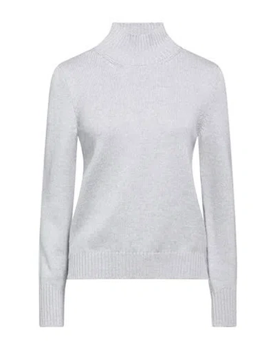 Gran Sasso Woman Turtleneck Light Grey Size 4 Virgin Wool In Gray
