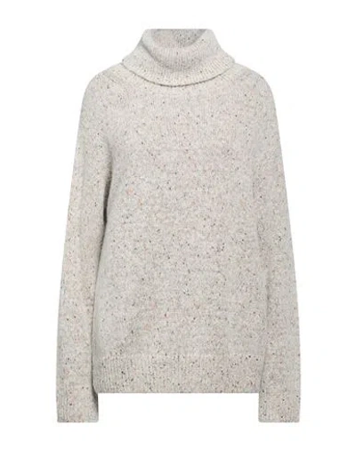 Gran Sasso Woman Turtleneck Light Grey Size 8 Alpaca Wool, Viscose, Polyamide, Virgin Wool In Gray