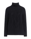 Gran Sasso Woman Turtleneck Midnight Blue Size 10 Virgin Wool, Viscose, Cashmere