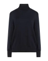 Gran Sasso Woman Turtleneck Midnight Blue Size 8 Virgin Wool