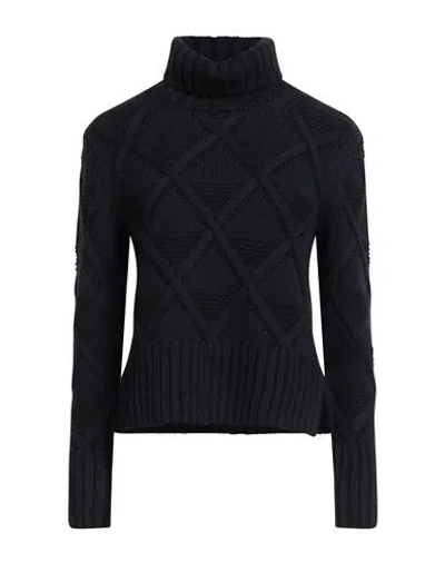 Gran Sasso Woman Turtleneck Midnight Blue Size 8 Virgin Wool, Viscose, Cashmere