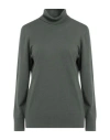 Gran Sasso Woman Turtleneck Military Green Size 10 Virgin Wool, Viscose, Cashmere