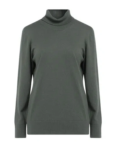 Gran Sasso Woman Turtleneck Military Green Size 10 Virgin Wool, Viscose, Cashmere