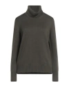 Gran Sasso Woman Turtleneck Military Green Size 8 Virgin Wool