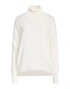 Gran Sasso Woman Turtleneck Off White Size 8 Virgin Wool, Viscose, Cashmere