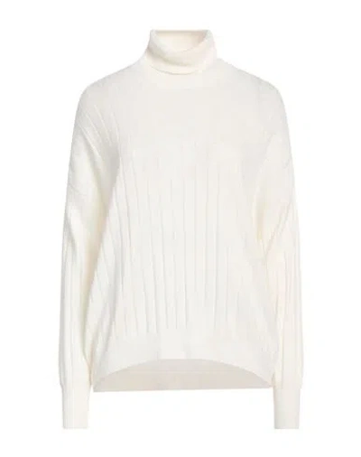 Gran Sasso Woman Turtleneck Off White Size 8 Virgin Wool, Viscose, Cashmere