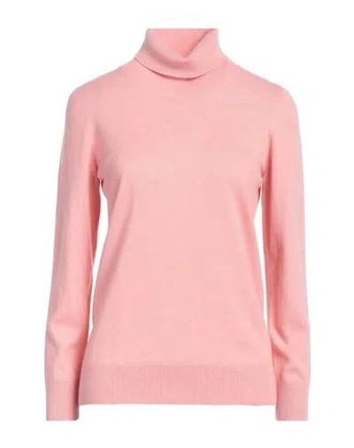 Gran Sasso Woman Turtleneck Pink Size 10 Virgin Wool, Viscose, Cashmere