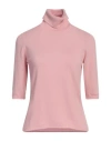 Gran Sasso Woman Turtleneck Pink Size 14 Virgin Wool, Viscose, Cashmere In Pink