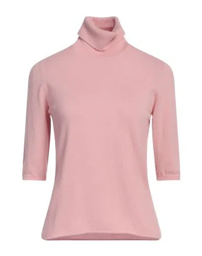 Gran Sasso Woman Turtleneck Pink Size 14 Virgin Wool, Viscose, Cashmere